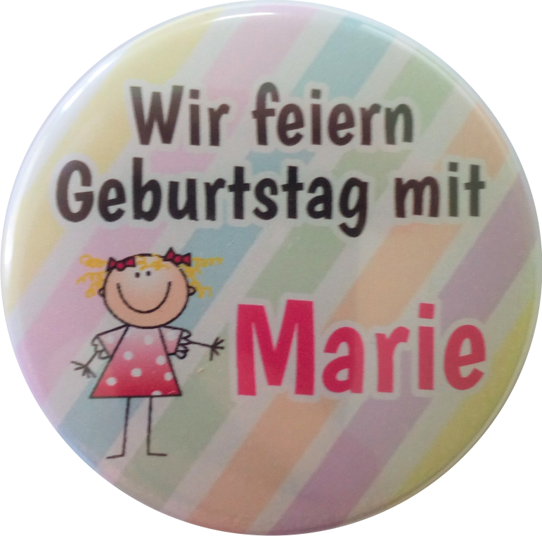 Button Geburtstag mit Namen wir feiern Geburtstag Mädchen